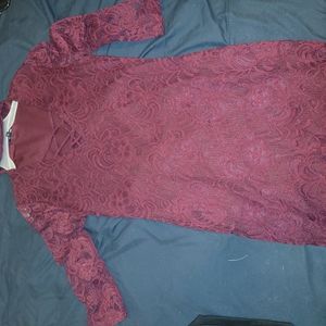 Ambiance dress large maroon